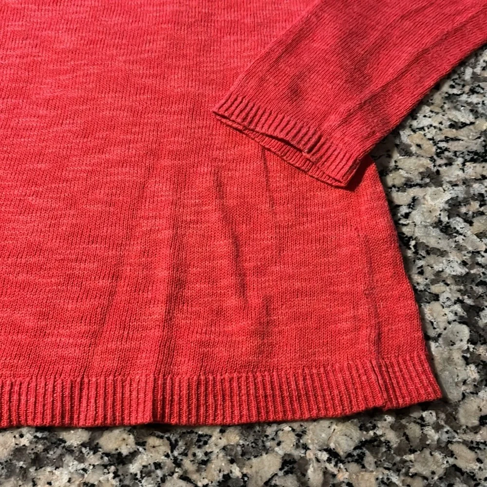 Gap lightweight knitting sweater cotton Sz M heather orange - Picture 8 of 13